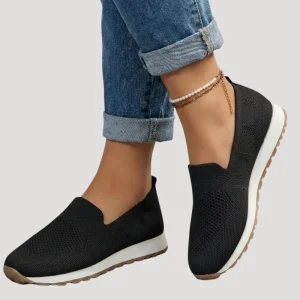 Dam Ortopediska Slip On Skor Med Mjuk Sula
