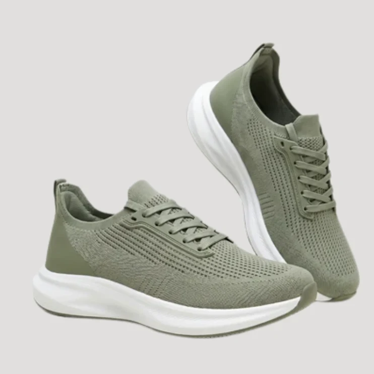 Herr Ortopediska Sneakers Stickad Ovandel Stötdämpande Sula - Bild 4