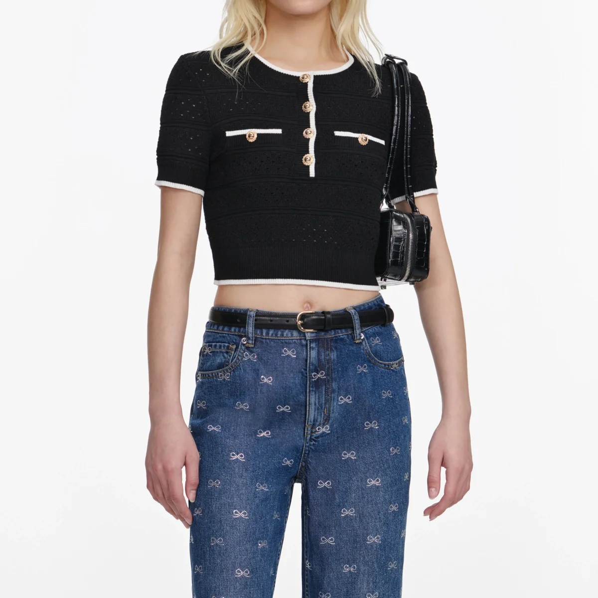 Lättviktiga jeans med knut - Bild 3