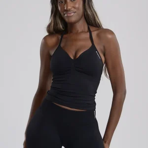 Empower Smooth Contour Halter Top - Midnight Black