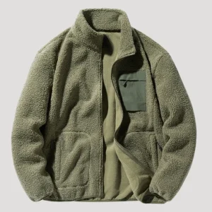 Herr Fleecejacka Polarfleece Utomhus Cardigan Med Dragkedja