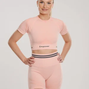 Shape Contouring T-Shirt - Coral Pink