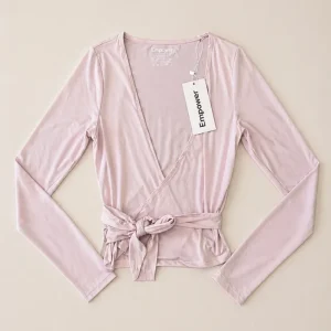 Pilates Luxe Wrap Top - Powder Pink