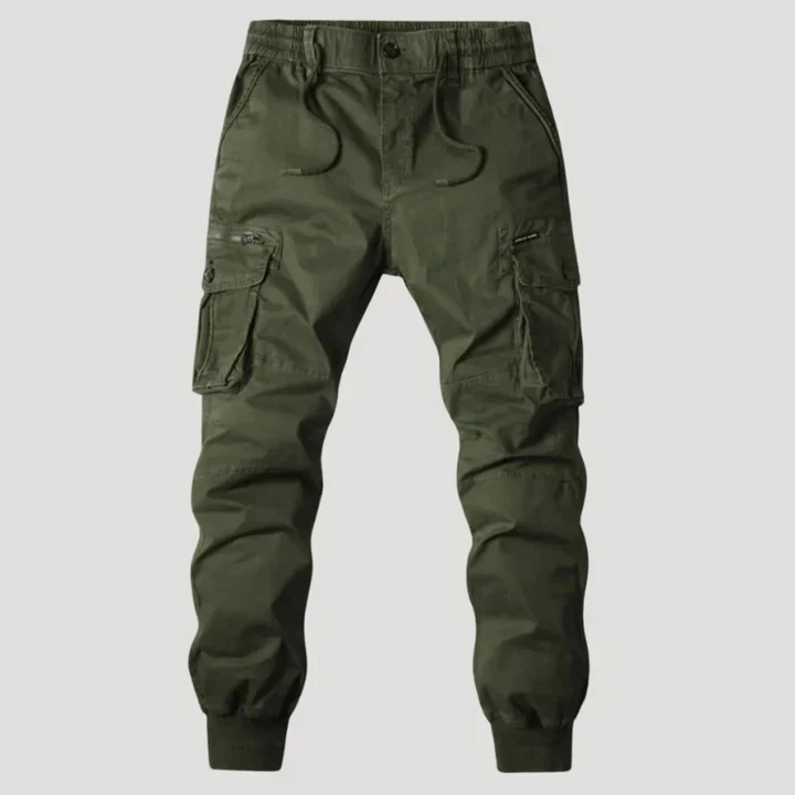 Herr Cargo Byxor Elastisk Midja Flera Fickor Avsmalnande Ben - Bild 4